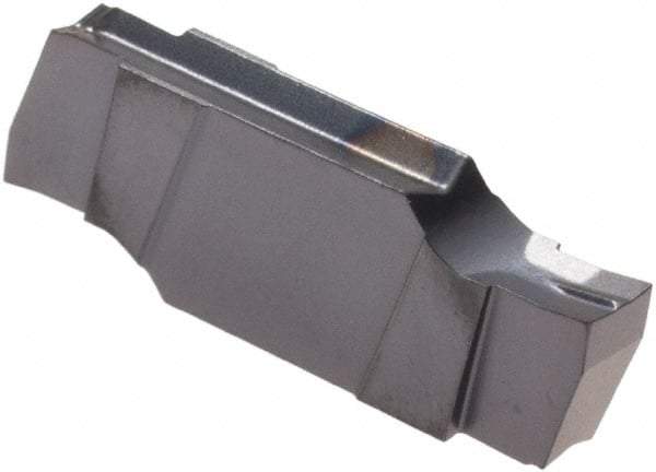 Iscar - 222010GIPI Grade IC908, 2.22mm Cutting Width Carbide Grooving Insert - 2.5mm Max Depth of Cut, Neutral, 0.1mm Corner Radius, TiAlN Finish - USA Tool & Supply