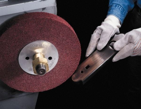 3M - 12" Diam, 1" Face Width, 5" Center Hole, Coarse Grade, Aluminum Oxide Deburring Wheel - Convolute, Hard Density 6 Grade, 3,000 RPM - USA Tool & Supply