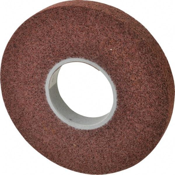 3M - 8" Diam, 1" Face Width, 3" Center Hole, Medium Grade, Aluminum Oxide Deburring Wheel - Convolute, Hard Density 6 Grade, 4,500 RPM - USA Tool & Supply