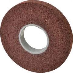 3M - 8" Diam, 1" Face Width, 3" Center Hole, Medium Grade, Aluminum Oxide Deburring Wheel - Convolute, Hard Density 6 Grade, 4,500 RPM - USA Tool & Supply
