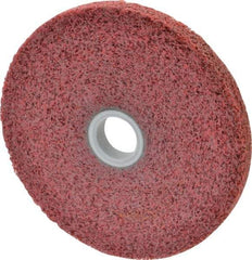 3M - 6" Diam, 1/2" Face Width, 1" Center Hole, Coarse Grade, Aluminum Oxide Deburring Wheel - Convolute, Hard Density 6 Grade, 6,000 RPM - USA Tool & Supply