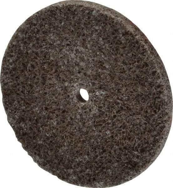 3M - 1-1/2" Diam, 1/8" Face Width, 1/8" Center Hole, Fine Grade, Aluminum Oxide Deburring Wheel - Unitized, Medium Density 5 Grade, 30,100 RPM - USA Tool & Supply
