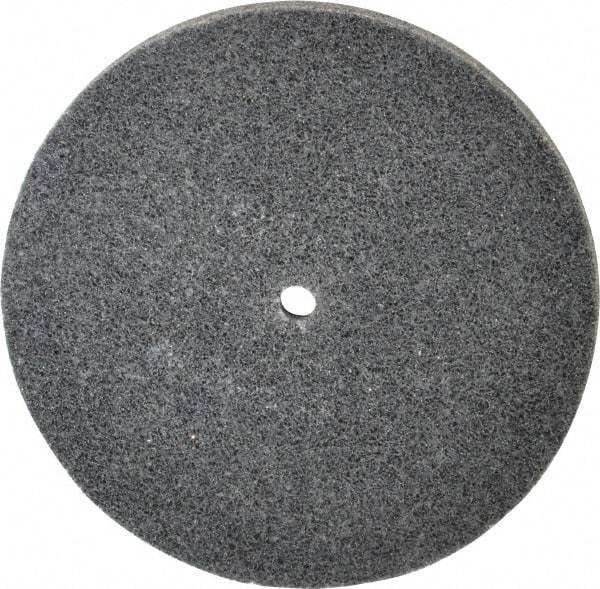 3M - 4" Diam, 1/4" Face Width, 1/4" Center Hole, Medium Grade, Silicon Carbide Deburring Wheel - Unitized, Hard Density 7 Grade, 12,100 RPM - USA Tool & Supply
