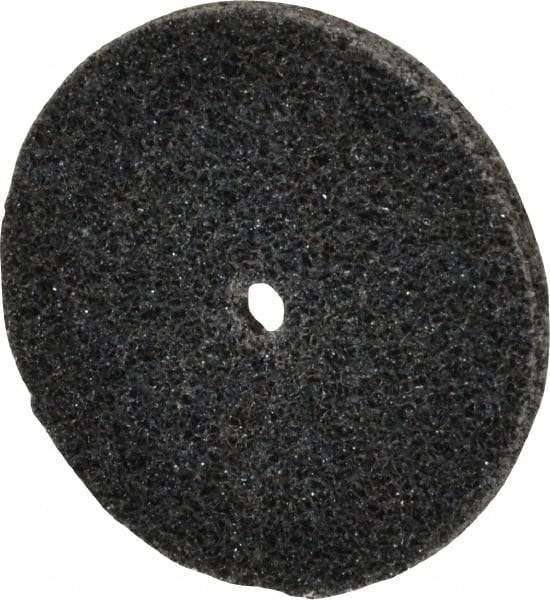 3M - 1-1/2" Diam, 1/8" Face Width, 1/8" Center Hole, Medium Grade, Silicon Carbide Deburring Wheel - Unitized, Hard Density 7 Grade, 30,100 RPM - USA Tool & Supply