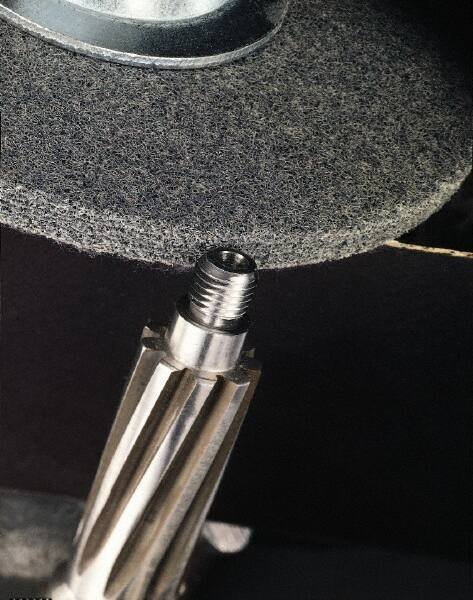 3M - 14" Diam, 1/2" Face Width, 1-1/4" Center Hole, Fine Grade, Silicon Carbide Deburring Wheel - Unitized, Soft Density 2 Grade, 2,200 RPM - USA Tool & Supply