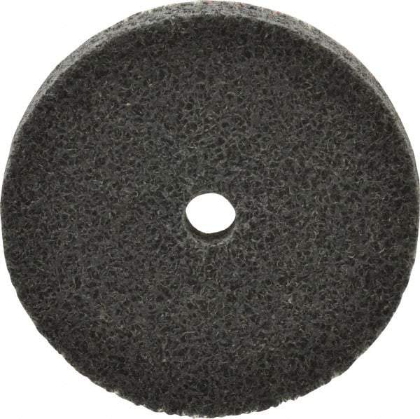 3M - 2" Diam, 1/4" Face Width, 1/4" Center Hole, Fine Grade, Silicon Carbide Deburring Wheel - Unitized, Soft Density 3 Grade, 16,100 RPM - USA Tool & Supply
