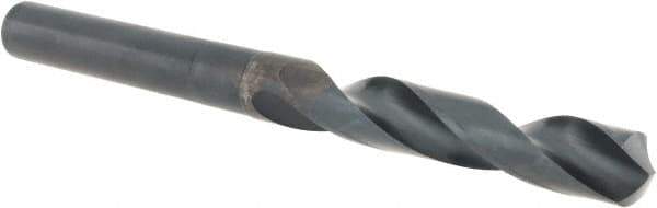 Cle-Line - 17/32" Drill, 118° Point, High Speed Steel Silver Deming & Reduced Shank Drill Bit - Oxide Finish, 6" OAL, Straight Shank, 3-1/8" Flute Length, Right Hand Cut, Standard Point, Spiral Flute, Regular Spiral - USA Tool & Supply