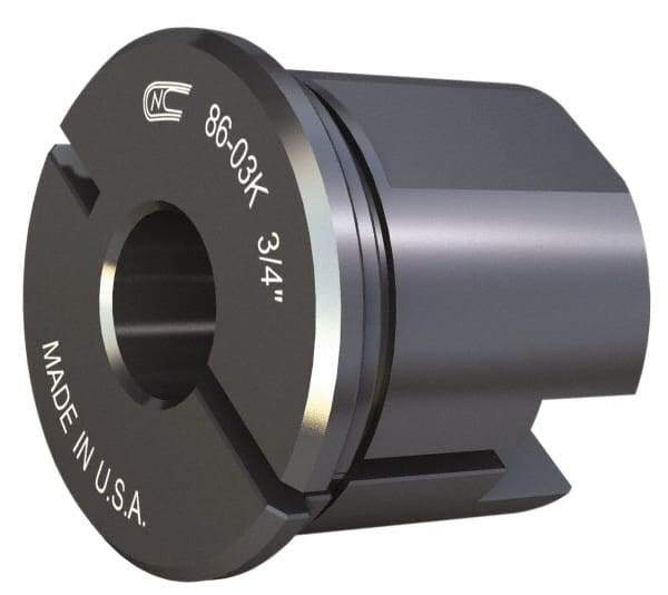 Global CNC Industries - 1-3/4" OD, 1-9/16" Length Under Head, Type K Lathe Tool Holder Bushing - Type K, 1/2 Inch Tap - Exact Industrial Supply