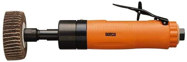 Dotco - 4" Pad Diam, 3,200 RPM, 0.9 hp, Handheld Pneumatic Buffer - 38 CFM, 1/4" Spindle Thread, 1/4" Inlet - USA Tool & Supply