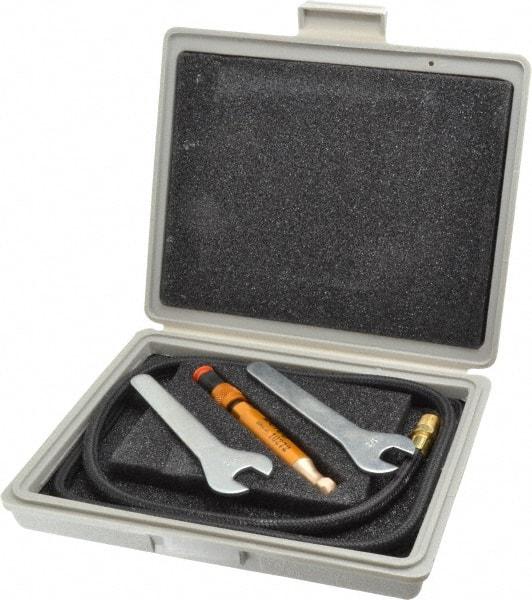 Dotco - 20,000 BPM, 90 psi, 1/8 NPT Inlet, Air Engraving Pen Kit - 60" Hose, 620.53 kPa Air Pressure, Includes 15Z-710 Air Marking Pen, Carrying Case, Foot Air Hose Assembly, NPT Fitting, Wrench - USA Tool & Supply