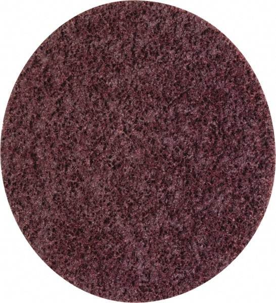 3M - 4-1/2" Coarse Grade Ceramic Deburring Disc - Quick Change Connection, Maroon, 13,300 Max RPM - USA Tool & Supply