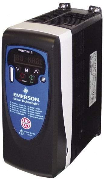 US Motors - Three Phase, 380-480 Volt, 1/2 hp, Variable Frequency Drive - 3.4" Wide x 6.2" Deep x 8" High, NEMA 1 - USA Tool & Supply