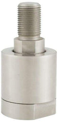 Made in USA - Air Cylinder Self-Aligning Rod Coupler - For 3/8-24 Air Cylinders, Use with Hydraulic & Pneumatic Cylinders - USA Tool & Supply