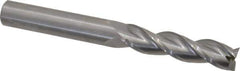 Kennametal - 1/2", 2" LOC, 1/2" Shank Diam, 4-1/2" OAL, 3 Flute, Solid Carbide Square End Mill - Single End, Uncoated, Spiral Flute, 35° Helix, Centercutting, Right Hand Cut, Right Hand Flute, Series AADE - USA Tool & Supply