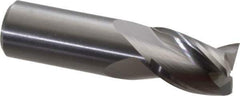 Kennametal - 3/4", 1" LOC, 3/4" Shank Diam, 3" OAL, 3 Flute, Solid Carbide Square End Mill - Single End, Uncoated, Spiral Flute, 35° Helix, Centercutting, Right Hand Cut, Right Hand Flute, Series AADE - USA Tool & Supply