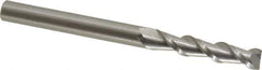 Kennametal - 1/4", 1-1/8" LOC, 1/4" Shank Diam, 3" OAL, 2 Flute, Solid Carbide Square End Mill - Single End, Uncoated, Spiral Flute, 45° Helix, Centercutting, Right Hand Cut, Right Hand Flute, Series AADF - USA Tool & Supply