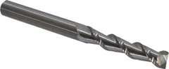 Kennametal - 3/8", 1-3/4" LOC, 3/8" Shank Diam, 4" OAL, 2 Flute, Solid Carbide Square End Mill - Single End, Uncoated, Spiral Flute, 45° Helix, Centercutting, Right Hand Cut, Right Hand Flute, Series AADF - USA Tool & Supply