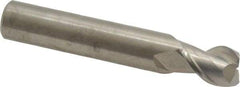 Kennametal - 1/2", 5/8" LOC, 1/2" Shank Diam, 3" OAL, 2 Flute, Solid Carbide Square End Mill - Single End, Uncoated, Spiral Flute, 45° Helix, Centercutting, Right Hand Cut, Right Hand Flute, Series AADF - USA Tool & Supply