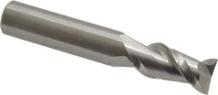Kennametal - 1/2", 1" LOC, 1/2" Shank Diam, 3" OAL, 2 Flute, Solid Carbide Square End Mill - Single End, Uncoated, Spiral Flute, 45° Helix, Centercutting, Right Hand Cut, Right Hand Flute, Series AADF - USA Tool & Supply