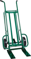 Valley Craft - 1,000 Lb Capacity 48" OAH Hand Truck - Dual Handle, Steel, Pneumatic Wheels - USA Tool & Supply