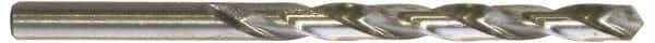 Cleveland - 3/8" 118° High Speed Steel Jobber Drill - Bright Finish, Right Hand Cut, Spiral Flute, Straight Shank, 5" OAL, Split Point - USA Tool & Supply