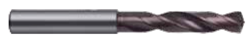 10.6mm Dia. - Carbide HP 3XD Drill-140Â° Point-Coolant-Bright - USA Tool & Supply