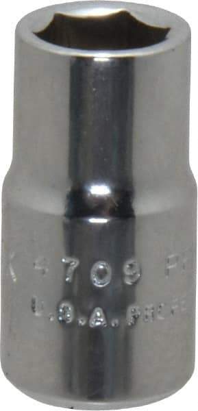 Proto - 5/8", 1/2" Drive, Standard Hand Socket - 6 Points, 7/8" OAL, Chrome Finish - USA Tool & Supply