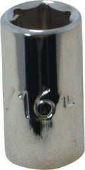 Proto - 5/16", 1/4" Drive, Standard Hand Socket - 6 Points, 7/8" OAL, Chrome Finish - USA Tool & Supply