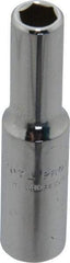 Proto - 3/4" Drive, Deep Hand Socket - 12 Points, 2" OAL, Chrome Finish - USA Tool & Supply