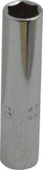 Proto - 5/16", 1/4" Drive, Deep Hand Socket - 6 Points, 2" OAL, Chrome Vanadium, Chrome Finish - USA Tool & Supply