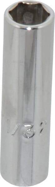 Proto - 11/32", 1/4" Drive, Deep Hand Socket - 12 Points, 2" OAL, Chrome Finish - USA Tool & Supply