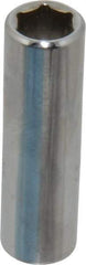 Proto - 3/8", 1/4" Drive, Deep Hand Socket - 6 Points, 2" OAL, Chrome Finish - USA Tool & Supply