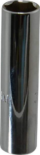 Proto - 1/4" Drive, Deep Hand Socket - 6 Points, 1-15/16" OAL, Chrome Finish - USA Tool & Supply