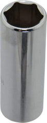 Proto - 1/4" Drive, Deep Hand Socket - 6 Points, 1-15/16" OAL, Chrome Finish - USA Tool & Supply