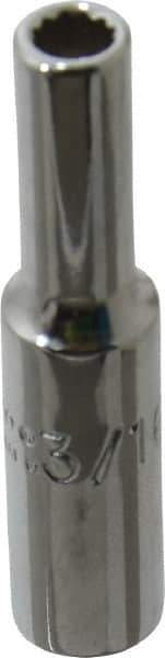 Proto - 1-1/2", 1/2" Drive, Deep Hand Socket - 12 Points, 2" OAL, Chrome Finish - USA Tool & Supply