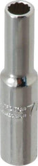 Proto - 7/32", 1/4" Drive, Deep Hand Socket - 12 Points, 2" OAL, Chrome Finish - USA Tool & Supply