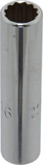 Proto - 5/16", 1/4" Drive, Deep Hand Socket - 12 Points, 2" OAL, Chrome Finish - USA Tool & Supply