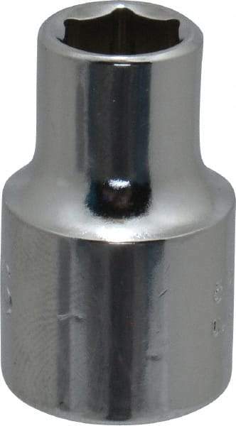 Proto - 5/16", 3/8" Drive, Standard Hand Socket - 6 Points, 1-3/32" OAL, Chrome Finish - USA Tool & Supply