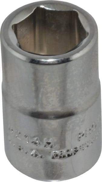 Proto - 7/16", 3/8" Drive, Standard Hand Socket - 6 Points, 1-3/32" OAL, Chrome Finish - USA Tool & Supply