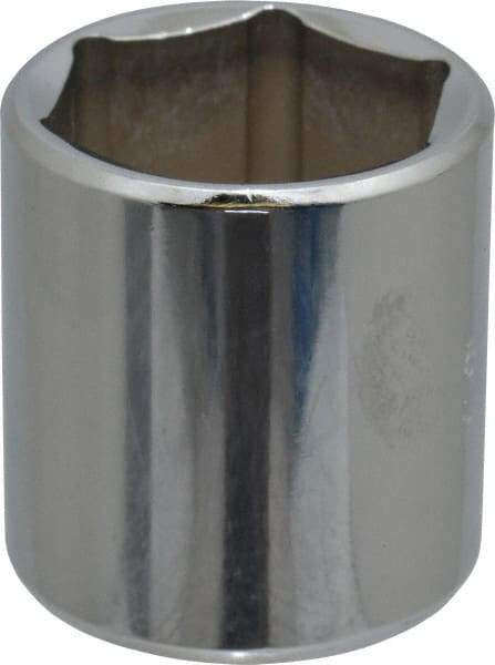 Proto - 15/16", 3/8" Drive, Standard Hand Socket - 6 Points, 1-5/16" OAL, Chrome Finish - USA Tool & Supply