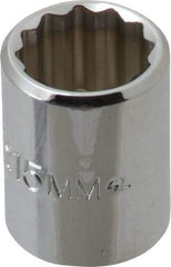 Proto - 3/8" Drive, Standard Hand Socket - 12 Points, 1-1/8" OAL, Chrome Finish - USA Tool & Supply