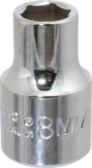 Proto - 3/8" Drive, Standard Hand Socket - 12 Points, 2-1/8" OAL, Chrome Finish - USA Tool & Supply