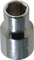 Proto - 3/8" Drive, Standard Hand Socket - 6 Points, 1-3/32" OAL, Chrome Vanadium, Chrome Finish - USA Tool & Supply