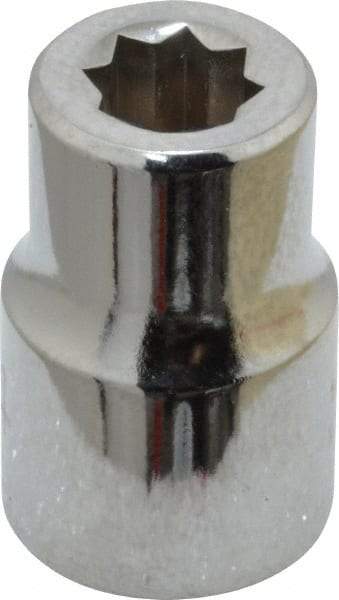 Proto - 1/4", 3/8" Drive, Standard Hand Socket - 8 Points, 1-5/64" OAL, Chrome Finish - USA Tool & Supply