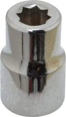 Proto - 1/4", 3/8" Drive, Standard Hand Socket - 8 Points, 1-5/64" OAL, Chrome Finish - USA Tool & Supply