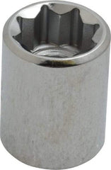Proto - 1/2", 3/8" Drive, Standard Hand Socket - 8 Points, 1-1/8" OAL, Chrome Finish - USA Tool & Supply
