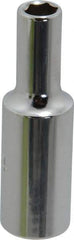 Proto - 1/4", 3/8" Drive, Deep Hand Socket - 6 Points, 2-1/8" OAL, Chrome Finish - USA Tool & Supply