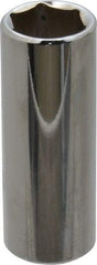 Proto - 9/16", 3/8" Drive, Deep Hand Socket - 6 Points, 2-1/8" OAL, Chrome Finish - USA Tool & Supply