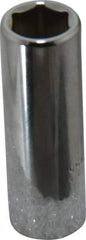 Proto - 3/8" Drive, Deep Hand Socket - 6 Points, 2-1/8" OAL, Chrome Finish - USA Tool & Supply