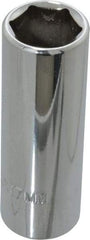 Proto - 3/8" Drive, Deep Hand Socket - 6 Points, 2-3/4" OAL, Chrome Finish - USA Tool & Supply